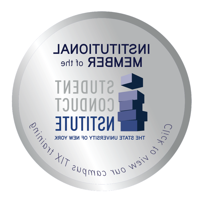 silver logo of the student conduct institute